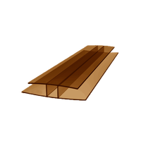 H-profil łączący 1000mm poliwęglan brązowy 4mm