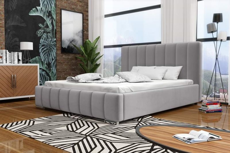 Łóżko podwójne tapicerowane Amber 180x200 z pojemnikiem na pościel zdjęcie 3