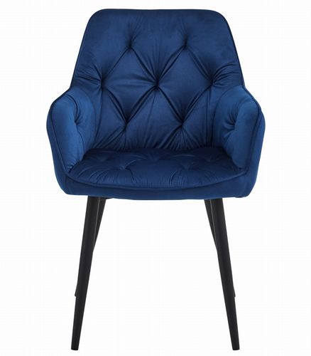 Krzesło JORK - granat aksamit / nogi czarne x 2 na Arena.pl