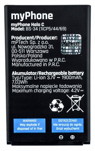 Bateria do myPhone Halo C BS-34 na Arena.pl