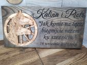 Decha z grawerem personalizowany prezent obraz koń
