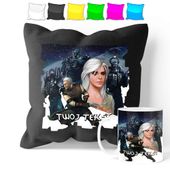 ZESTAW: KUBEK + POSZEWKA - WIEDŹMIN WITCHER - PREZENT WIELE WZORÓW + IMIĘ