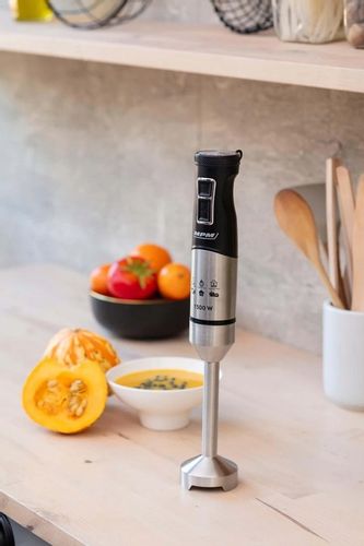 Blender ręczny MPM MBL-34M 1500W Funkcja Turbo Stal nierdzewna Czarny na Arena.pl