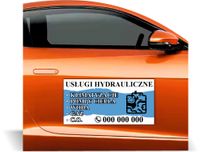 Magnes na auto reklama magnetyczna 60x30 cm USŁUGI HYDRAULICZNE różne wzory