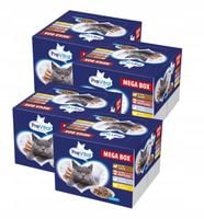 MOKRA KARMA DLA KOTA MIX 4 SMAKÓW MEGABOX 96X100G SASZETKI W SOSIE