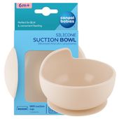 CANPOL Miseczka silikonowa z przyssawką 330ml kremowa