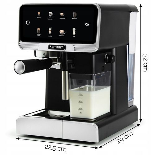 Ekspres do kawy ciśnieniowy Yoer +LED 20bar 1350W Automatyczny na Arena.pl