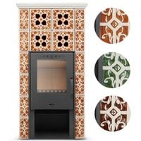 Kominek kaflowy piec wkład kominkowy wolnostojący koza GRANDE II 3 kolory