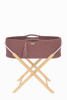 Kosz Mojżesza BOHO Handmade ze stojakiem - mauve