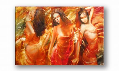 OBRAZ NA PŁÓTNIE 138 Trzy Gracje 100x70cm na Arena.pl