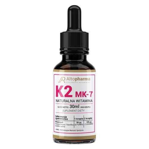 NATURALNA WITAMINA K2 MK-7 FORTE KROPLE 30ml WEGE na Arena.pl