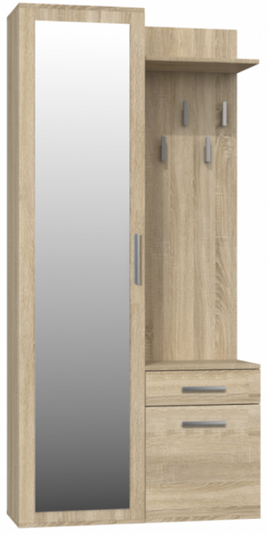 Garderoba Szafa+Wieszak+Szafka Sonoma 100cm DUOSE TS-3 Kolory zdjęcie 1