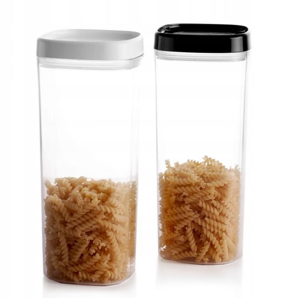 Kadax 2x Pojemnik Na Żywność 1800ml Sypkie Makaron zdjęcie 5