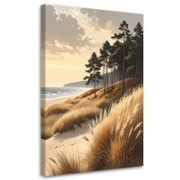 Obraz do salonu sypialni biura loftu, Widok Plaża Wydmy i Morze