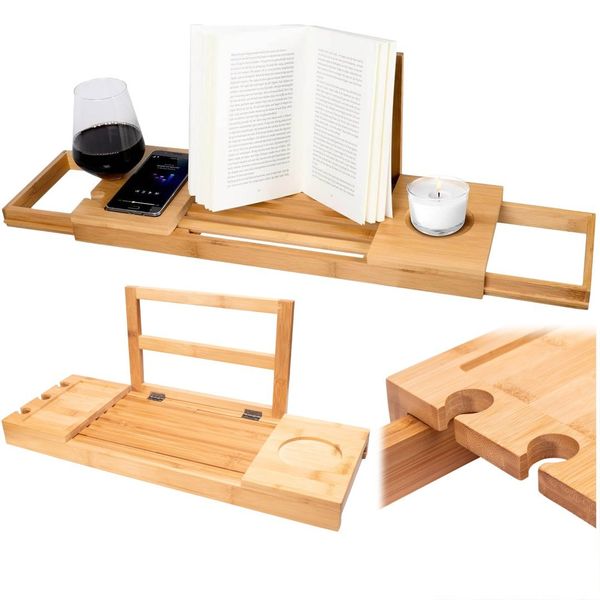 Półka na wannę DAFNE bambusowa zdjęcie 1