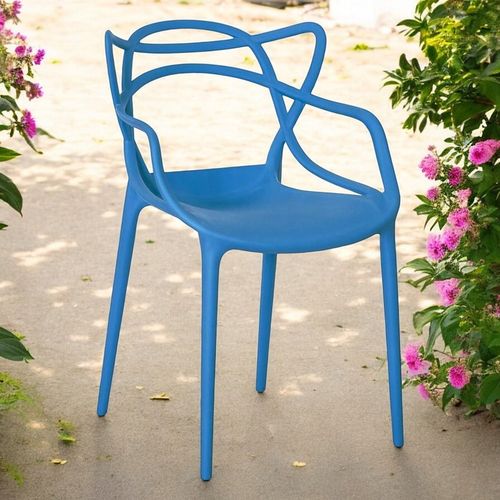 Krzesło Ogrodowe Tarasowe Duże Wygodne Mocne Niebieskie Na Działkę Balkon na Arena.pl