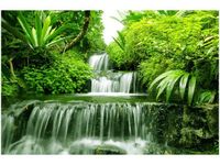 120CM 80CM OBRAZ ŚCIENNY WODOSPAD LESIE DESZCZOWYM