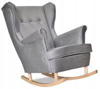 Fotel Uszak bujany szary bury HYDROFOBOWY klasyka