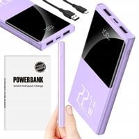 MOCNY POWERBANK 10000MAH SZYBKIE ŁADOWANIE 22,5W 2X USB-A USB-C Z