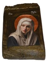 Ikona Święta Otylia orędowniczka w chorobach oczu, uszu i bólach głowy