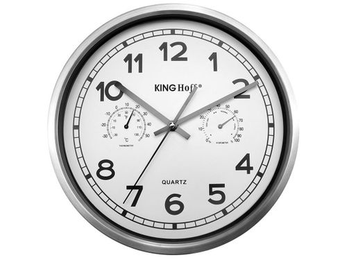 Zegar ścienny kuchenny z termometrem 30cm KINGHOFF na Arena.pl