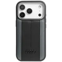 etui audi a6 synthetic leather magsafe do iphone 17 pro - czarne