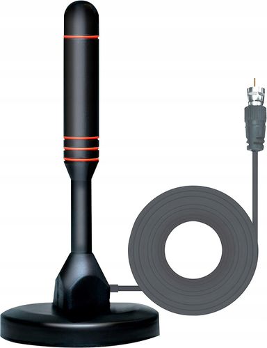 MOCNA ANTENA AKTYWNA POKOJOWA DVBT2 TV FHD 4K MUX-8 LTE WZMACNIACZ MAGNES na Arena.pl