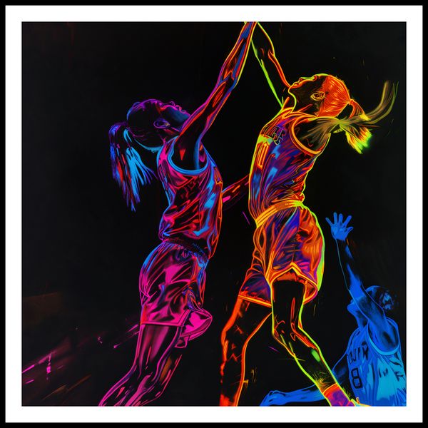 Plakat 70x70cm Mecz W Kosza zdjęcie 3