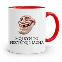 Kubek Czerwony Prezent Dla Syna Przystojniacha Z Nadrukiem Ze Zdjęciem