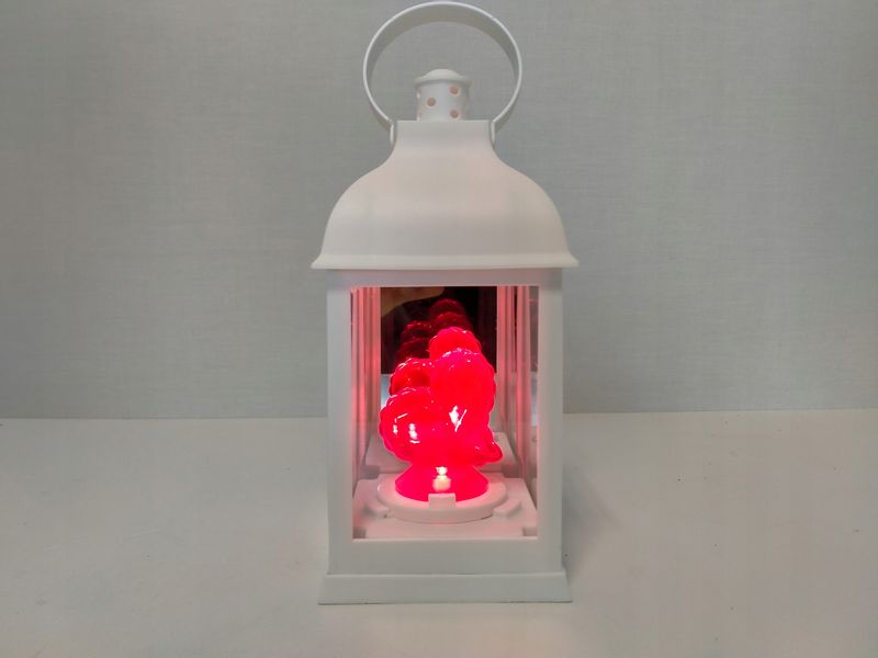 LATARENKA LED LAMPION ZNICZ SERCE NA BATERIE DEKORACYJNA BIAŁA WKŁAD KOLORY zdjęcie 8