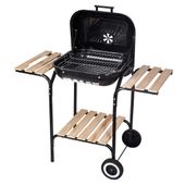 grill węglowy na kółkach z półkami kinghoff kh-2034