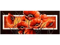 100X40CM MOC MAKÓW OBRAZ DREWNO