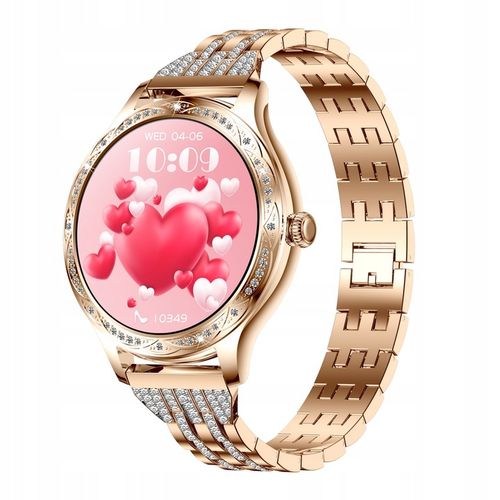 SREBRNY ZEGAREK SMARTWATCH DAMSKI ROZMOWY CIŚNIENIOMIERZ PULSOMETR KROKI PL na Arena.pl