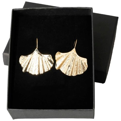 Pozłacane Kolczyki Damskie Liść Ginkgo ze Stali Chirurgicznej na Arena.pl