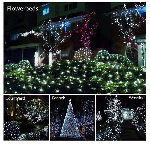 LAMPKI CHOINKOWE Z FLASH ŚWIATEŁKA 200led BIAŁE ZIMNE ZEWNĘTRZNE WEWNĘTRZNE na Arena.pl