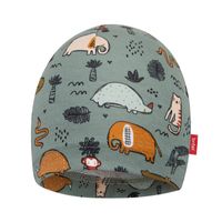 Broel ALIBABA czapka dla chłopca organic safari zielona 38-40