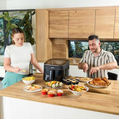 Frytkownica beztłuszczowa 6,5L Air Fryer Yoer 1700W +Duże okno 12 programów na Arena.pl
