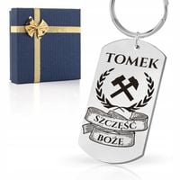 Prezent dla Górnika Barbórka Brelok z Grawerem