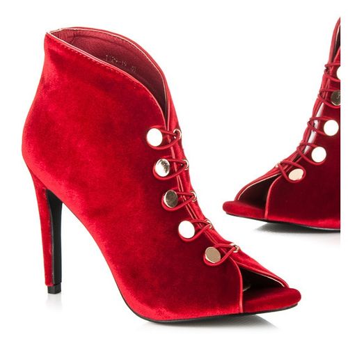 Welurowe Botki Open Toe r.35 na Arena.pl