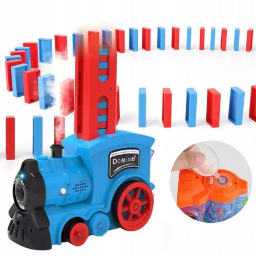 POCIĄG ELEKTRYCZNY KOLEJKA LOKOMOTWA Z PARĄ WODNĄ DO KLOCKÓW DOMINO WOOPIE na Arena.pl