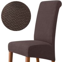 POKROWIEC NA KRZESŁO ŻAKARD JODEŁKA KAWA PALONA