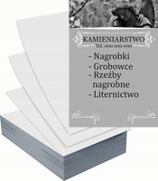 Ulotki A5 reklamowe firmowe 100 szt projekt w cenie KAMIENIARSTWO NAGROBKI