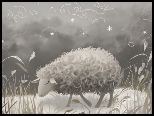 Plakat 80x60cm Bujna Owca na Arena.pl