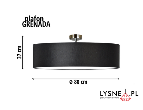 GRENADA - duży plafon na stopce fi - 80 cm E27 na Arena.pl