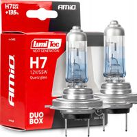 ŻARÓWKI H7 AMIO LumiTec NEXT GENERATION +135% 12V 55W HOMOLOGACJA E1 R37