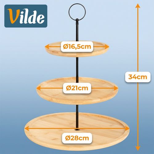 Patera bambusowa 3-piętrowa 34 cm na Arena.pl