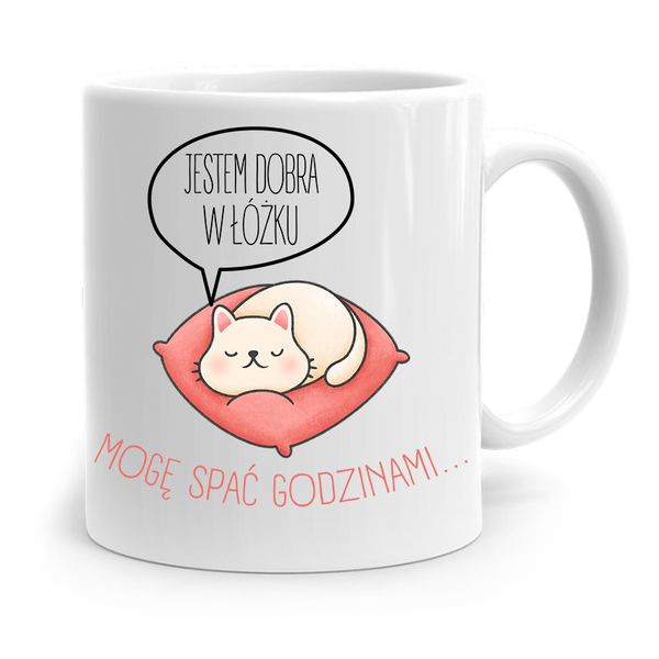 Kubek Śmieszny Zabawny Jestem Dobra W Łóżku Z Nadrukiem Ze Zdjęciem zdjęcie 1