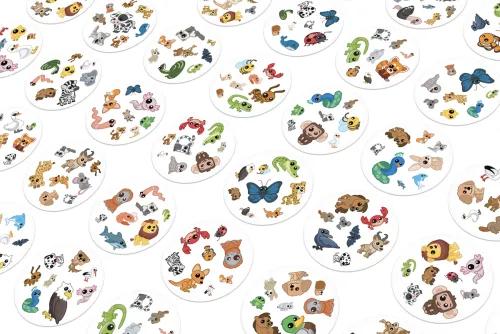 Prosta gra towarzyska na spostrzegawczość - Dobble Zwierzaki - Znajdź parę na Arena.pl