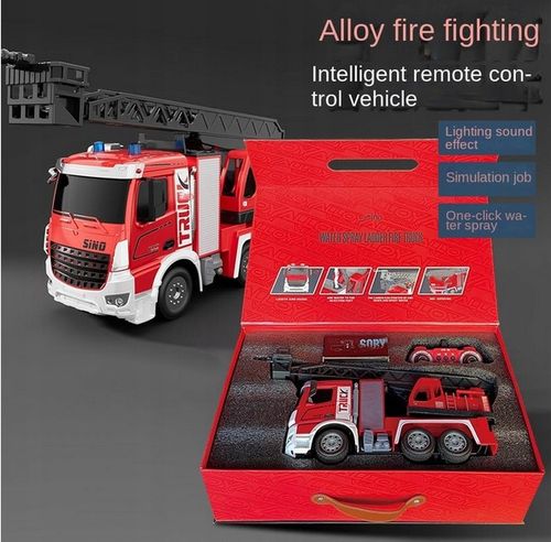 WÓZ STRAŻACKI NA WODĘ STRAŻ POŻARNA Zdalnie Sterowany AKUMULATOREK METAL na Arena.pl