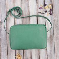 torebka damska skórzana listonoszka na ramię miętowa paolo peruzzi in-62-mn